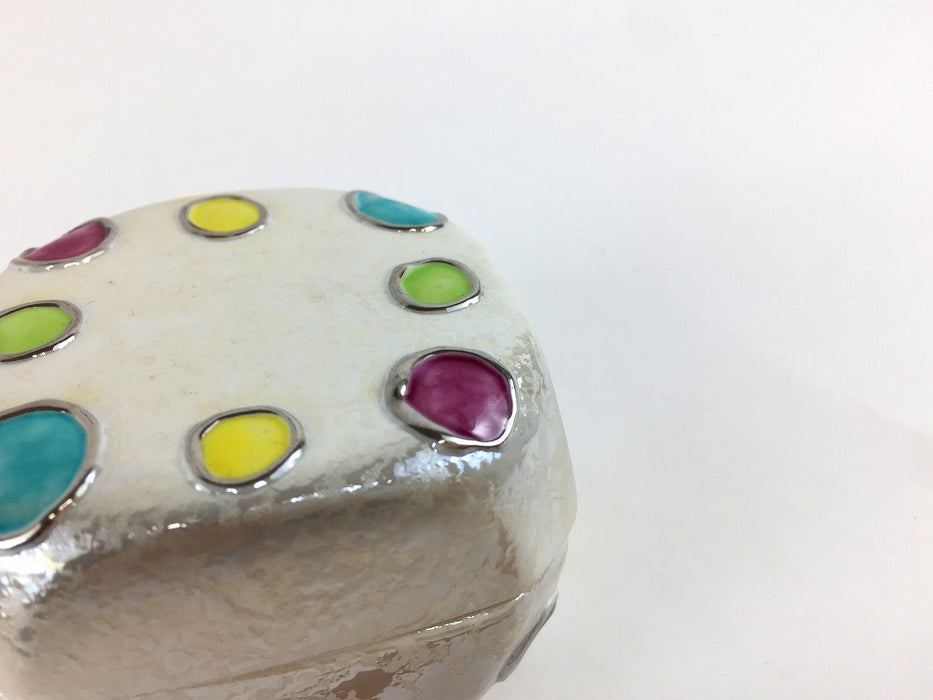 【SALE】宝箱珍味　水玉　6cm　有田焼【訳あり】