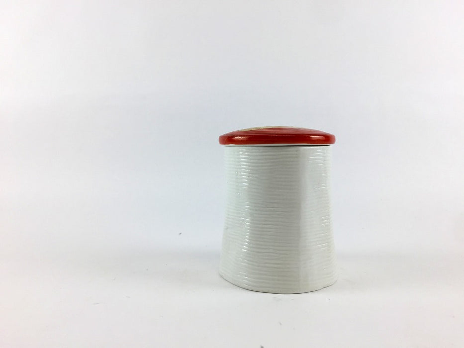 【SALE】千筋小吸碗　朱蓋金ハケ　5.5cm　有田焼【訳あり】