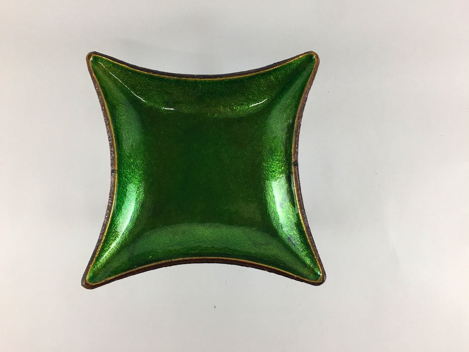 【SALE】天空皿　緑金彩　12cm　有田焼【訳あり】