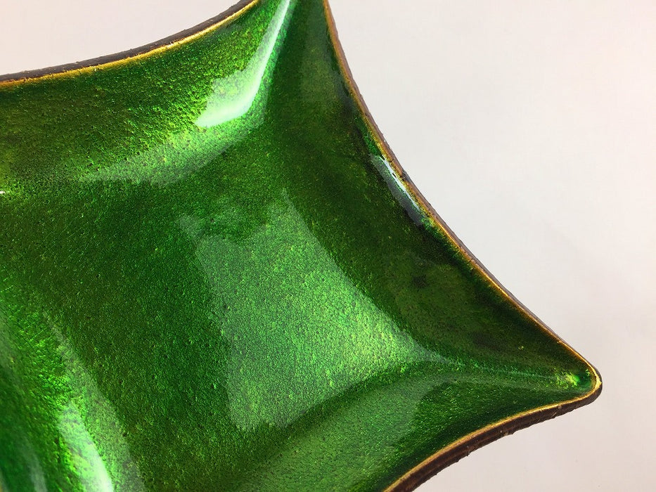 【SALE】天空皿　緑金彩　12cm　有田焼【訳あり】