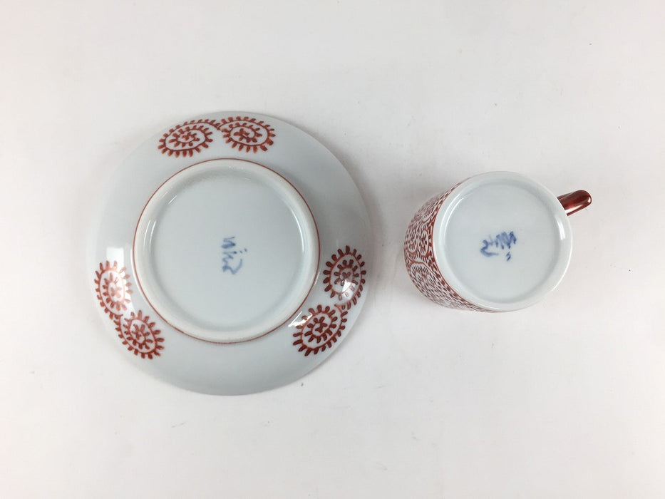 50ccデミタス　赤絵蛸唐草　吉田焼(肥前有田焼)　(j.R)