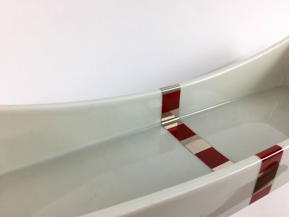 【SALE】つり橋前菜箱　赤銀帯　25cm　有田焼【訳あり】