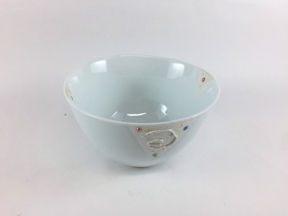 【SALE】白磁剣先捻りボール　11cm　有田焼【訳あり】