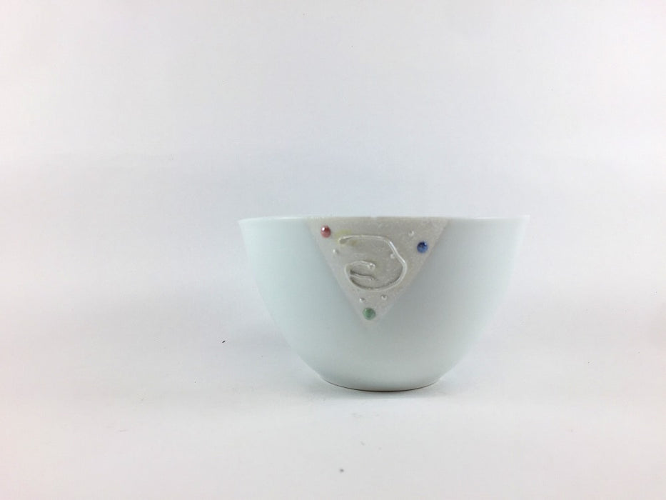 【SALE】白磁剣先捻りボール　11cm　有田焼【訳あり】