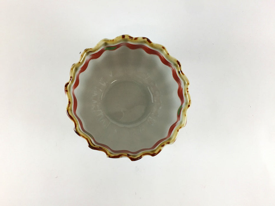 【SALE】朱巻折入小鉢　8cm　有田焼【訳あり】