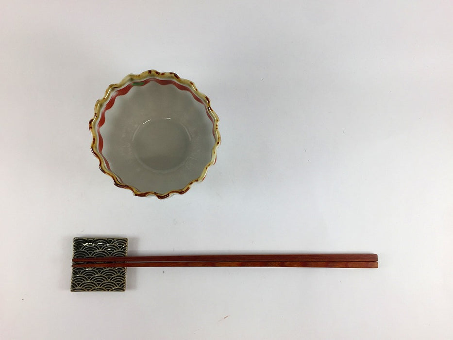 【SALE】朱巻折入小鉢　8cm　有田焼【訳あり】