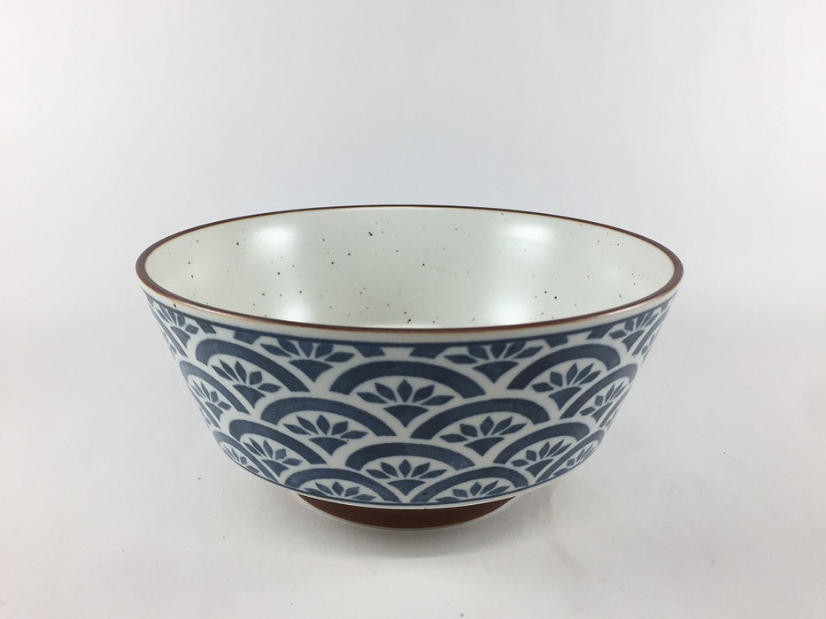 HDめん鉢　花巡(染七宝/染七宝青海波)　17cm　波佐見焼(j.R)