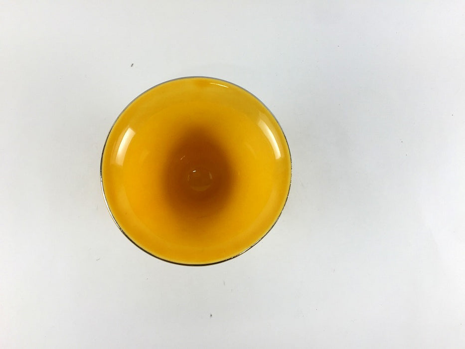 【SALE】渕銀反小付　黄　8.5cm　有田焼【訳あり】