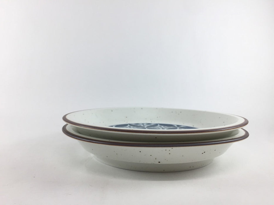 175HDプレート　花巡(染七宝/染七宝青海波)　17.5cm　波佐見焼(j.R)