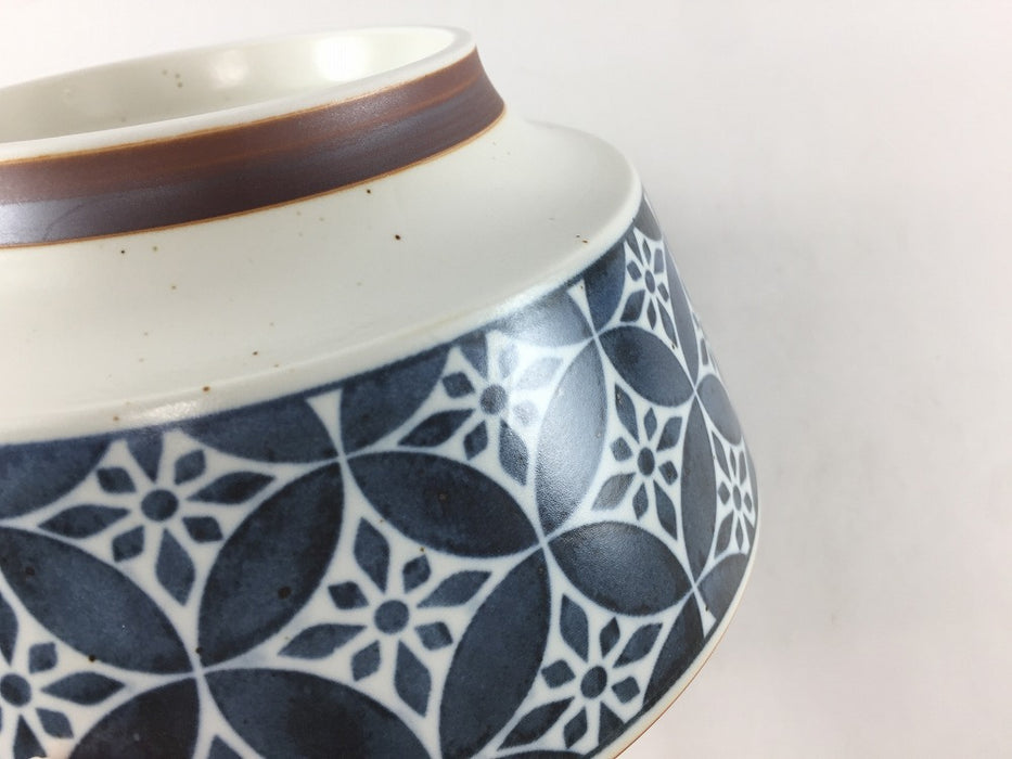 HDめん鉢　花巡(染七宝/染七宝青海波)　17cm　波佐見焼(j.R)