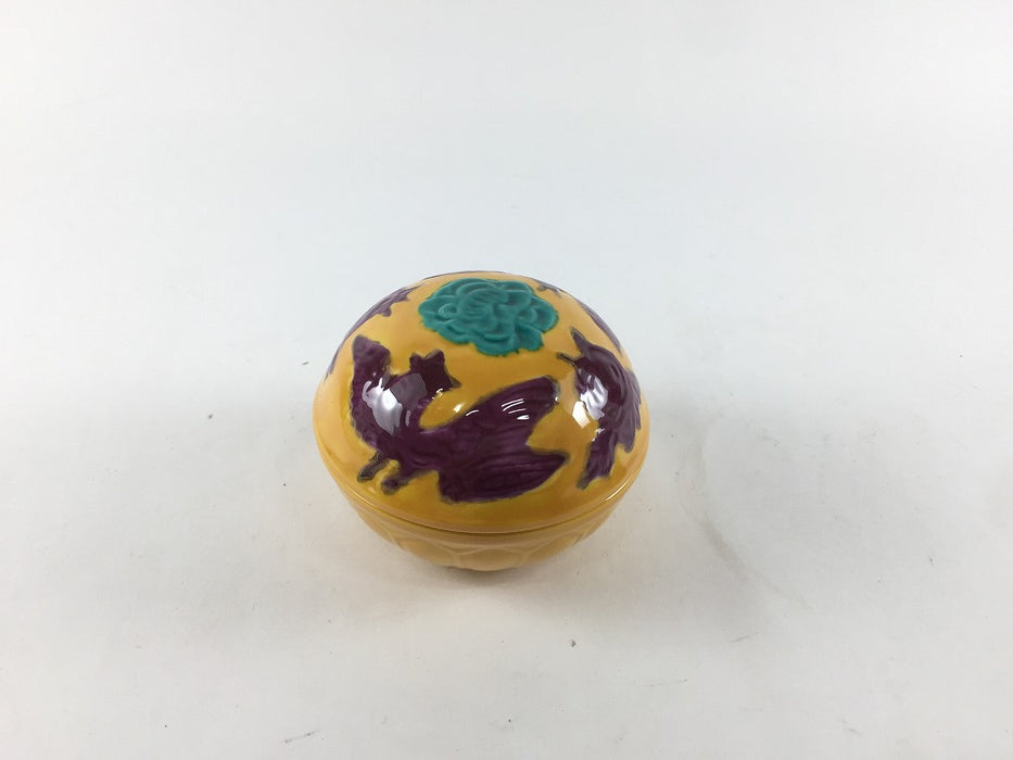 錦ホーオー珍味　(黄/緑)　7.5cm　伊万里焼(j.R)