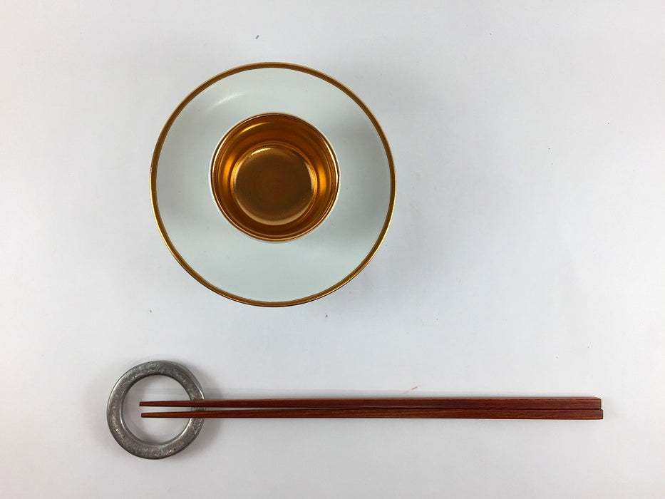 【SALE】献上珍味(23/27)　白マット金　11.5cm　有田焼【訳あり】