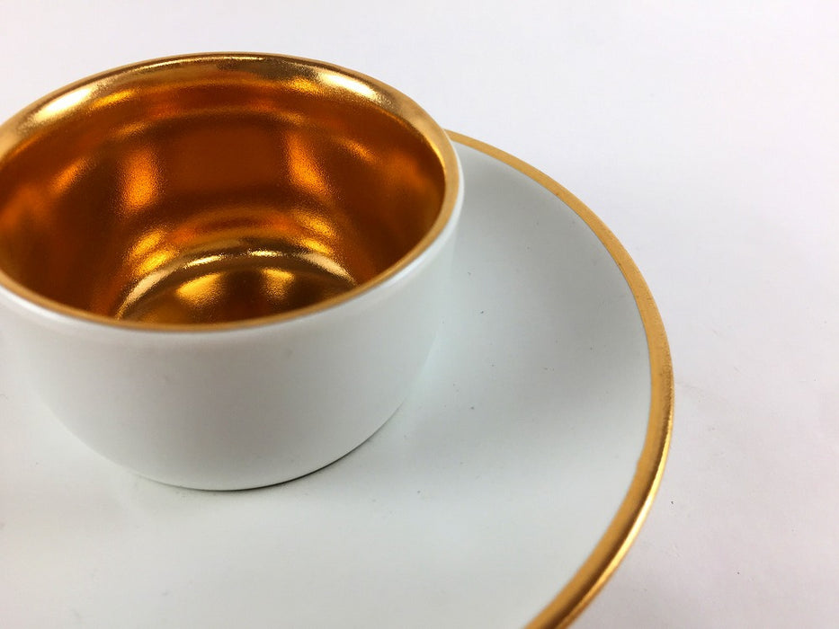 【SALE】献上珍味(23/27)　白マット金　11.5cm　有田焼【訳あり】