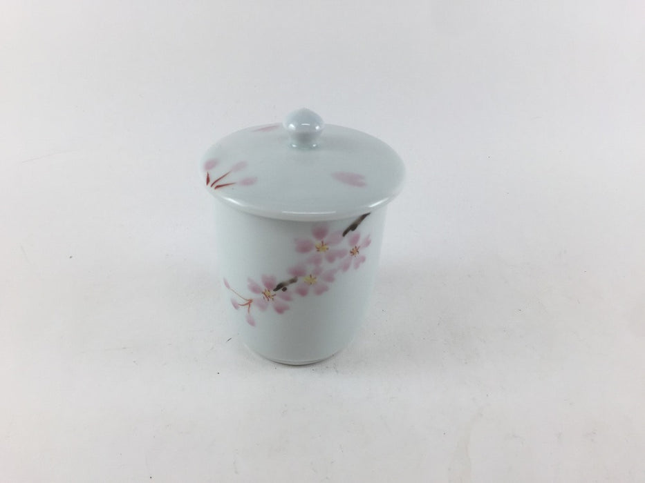 錦早春　筒型ミニ蓋物　6cm　有田焼　(j.R)