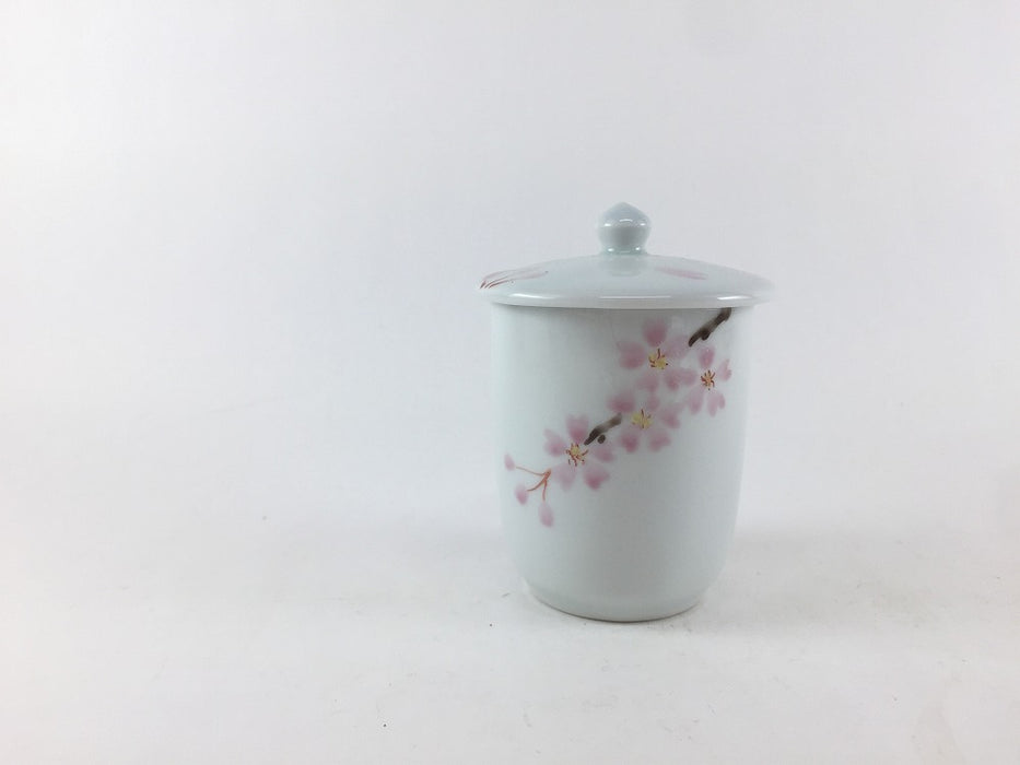 錦早春　筒型ミニ蓋物　6cm　有田焼　(j.R)