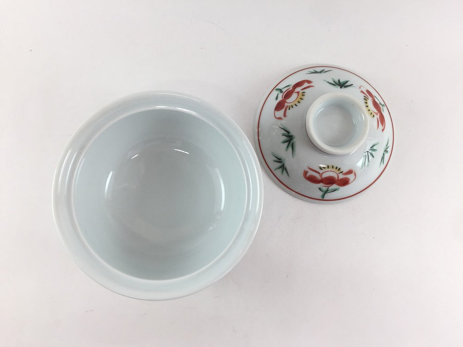 錦十草花朝　反小蓋物　11cm　有田焼　(j.R)