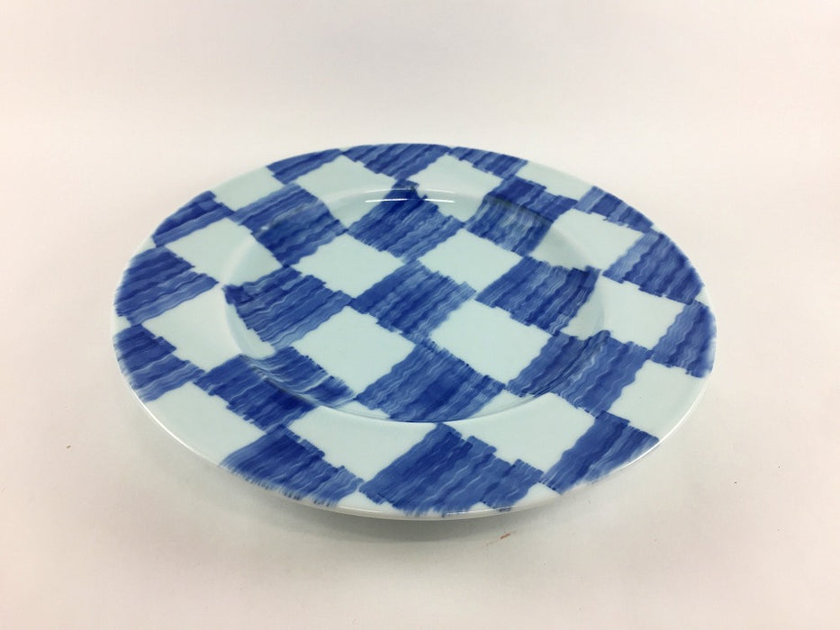 【SALE】かすり紋プレート　21.5cm　有田焼【訳あり】