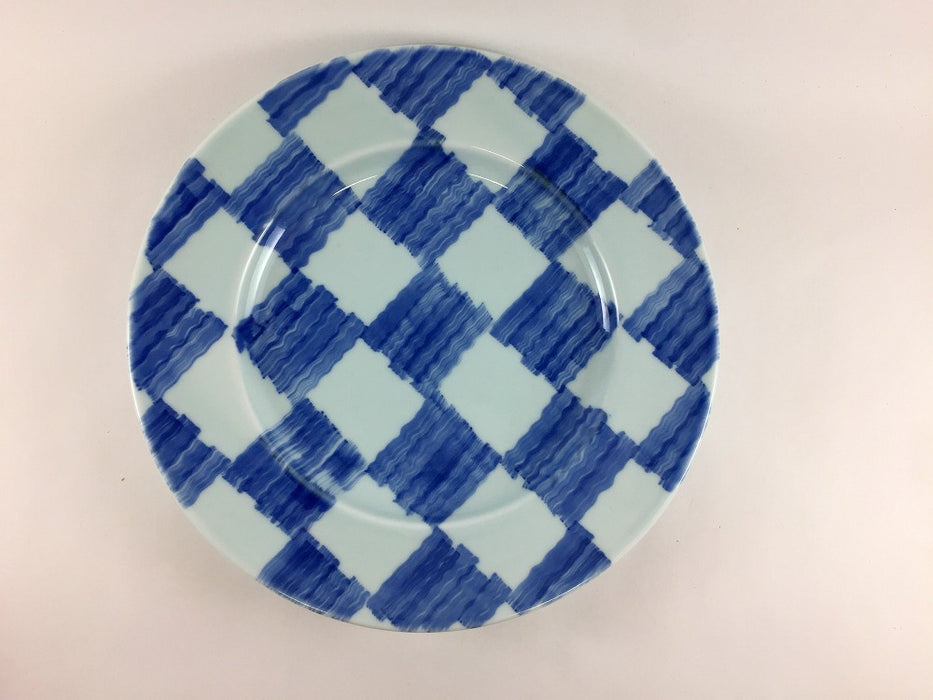 【SALE】かすり紋プレート　21.5cm　有田焼【訳あり】