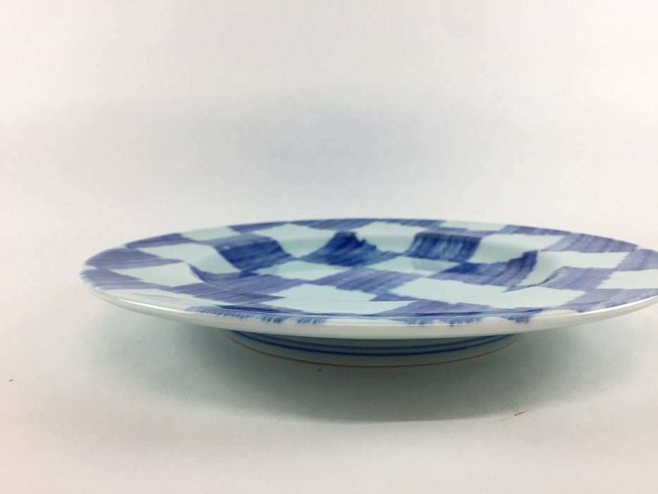 【SALE】かすり紋プレート　21.5cm　有田焼【訳あり】