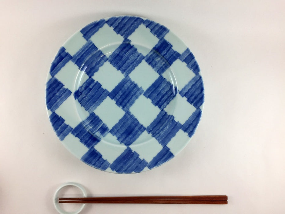 【SALE】かすり紋プレート　21.5cm　有田焼【訳あり】