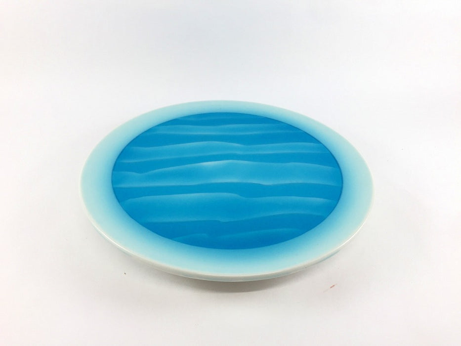 【SALE】吉野ヶ里ブルー6寸皿　19cm　有田焼【訳あり】