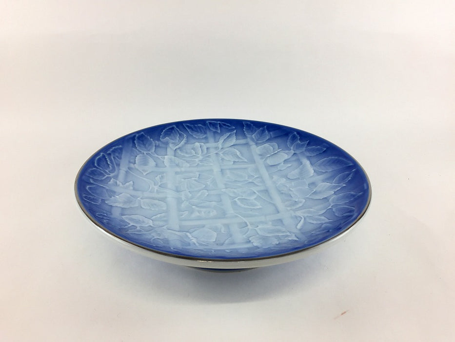 【SALE】高皿　青吹垣根　18cm　有田焼【訳あり】