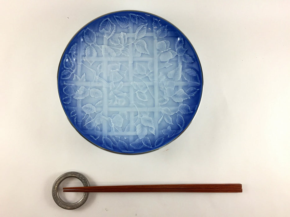 【SALE】高皿　青吹垣根　18cm　有田焼【訳あり】