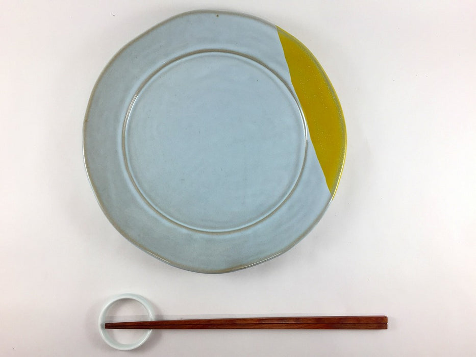 【SALE】215プレート　化粧/黄流　21cm　波佐見焼【訳あり】