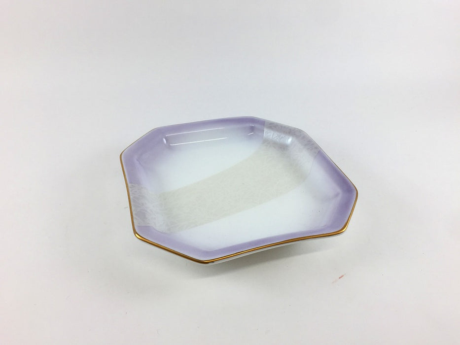 【SALE】銀彩芦絵NB紫吹隅切角小皿　13cm　有田焼【訳あり】