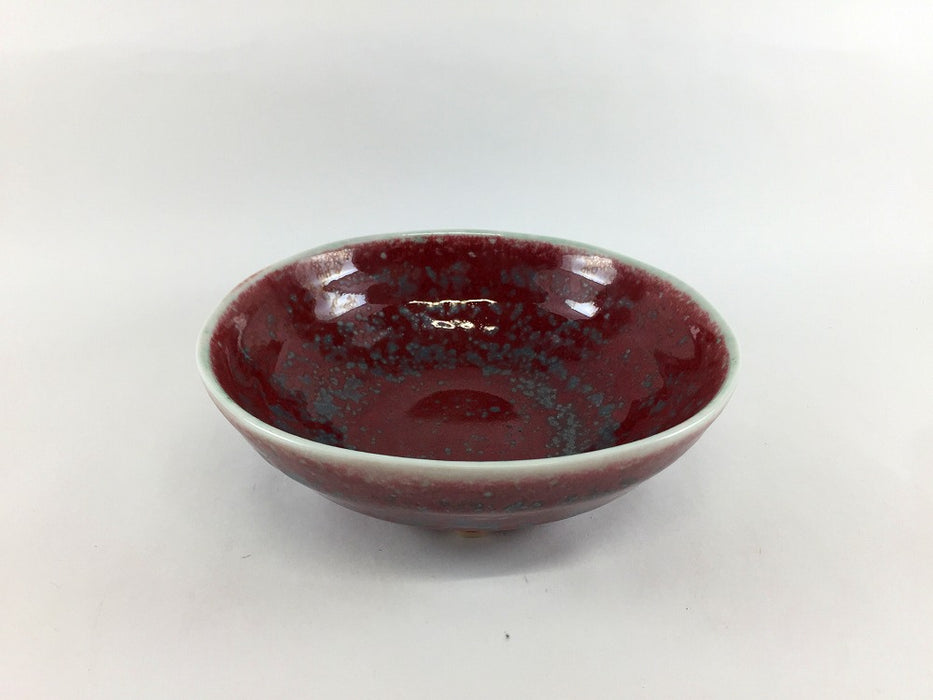 【SALE】紫炎紅三つ足小鉢　14.5cm　有田焼【訳あり】