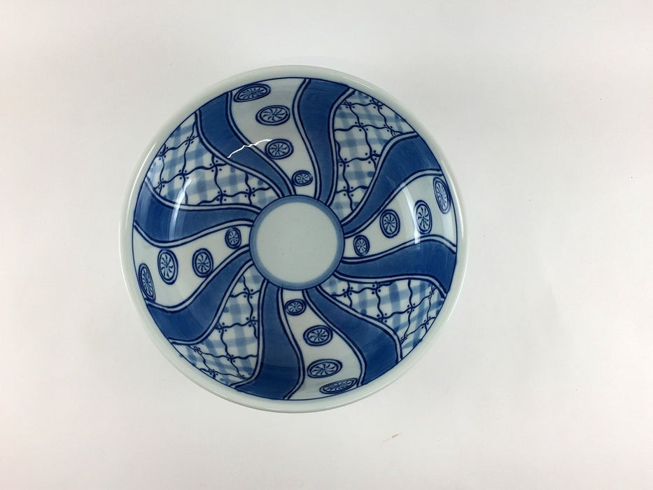 【SALE】ネジリ祥瑞丸浅鉢(420cc)　15cm　波佐見焼【訳あり】