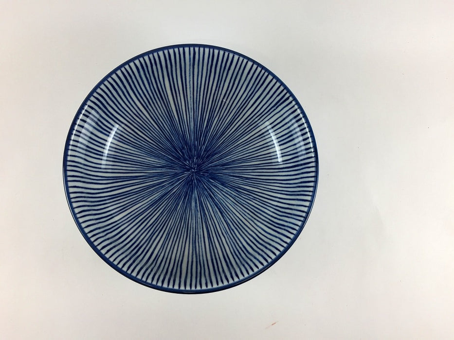 【SALE】青筋丸浅鉢(420cc)　15cm　波佐見焼【訳あり】