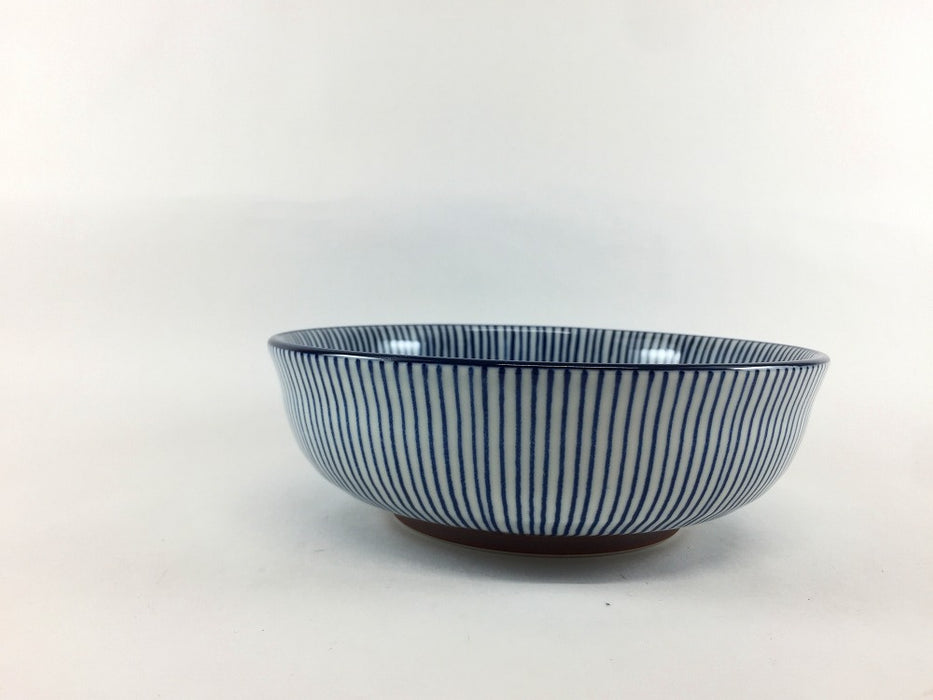 【SALE】青筋丸浅鉢(420cc)　15cm　波佐見焼【訳あり】