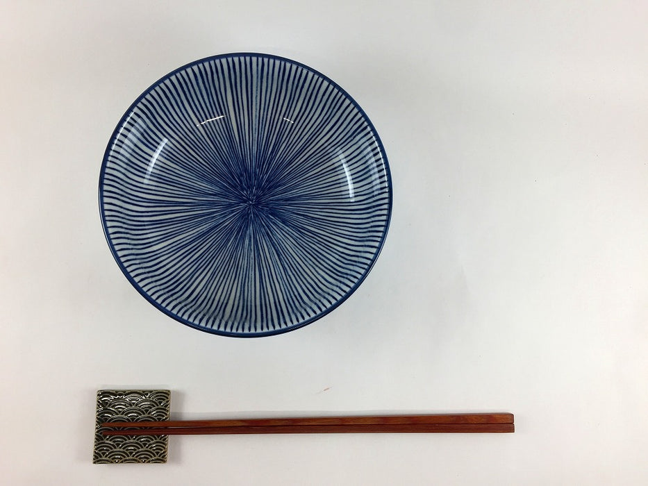 【SALE】青筋丸浅鉢(420cc)　15cm　波佐見焼【訳あり】