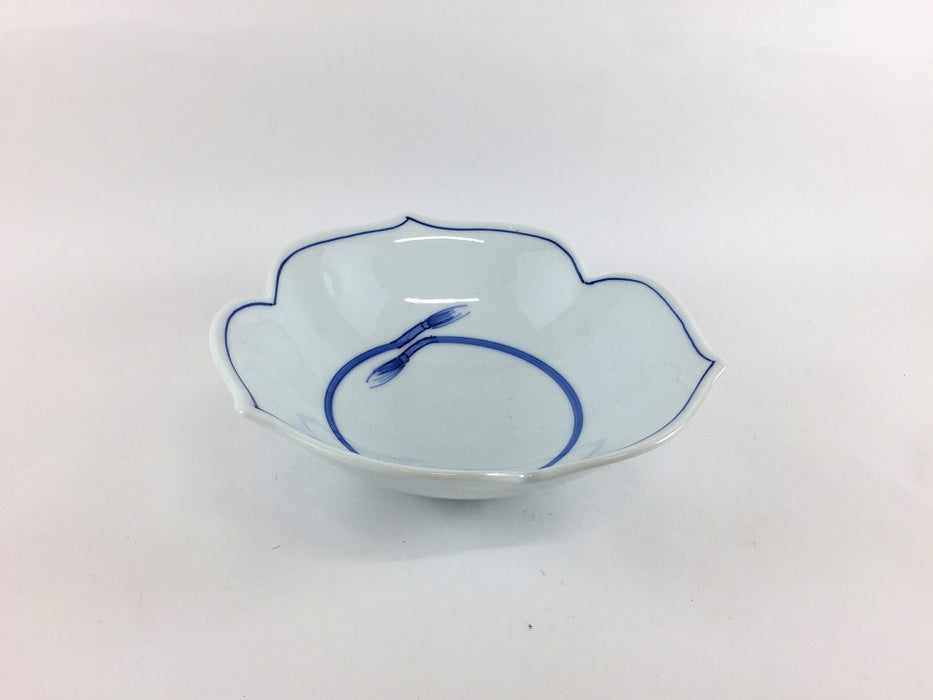 【SALE】結び三つ葉鉢(青)　14.5cm　波佐見焼【訳あり】