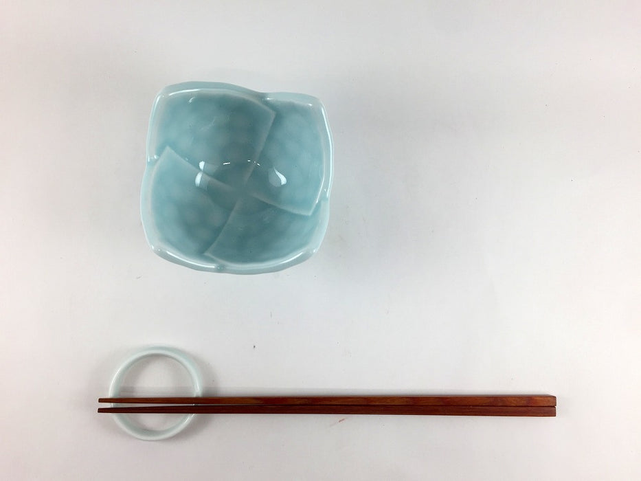 【SALE】淡青磁四方切小中付　9cm　有田焼【訳あり】