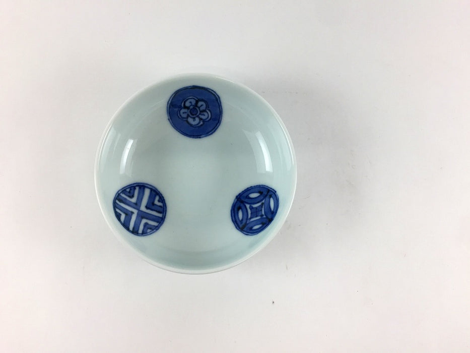 【SALE】染丸紋3寸深小皿　9cm　有田焼【訳あり】