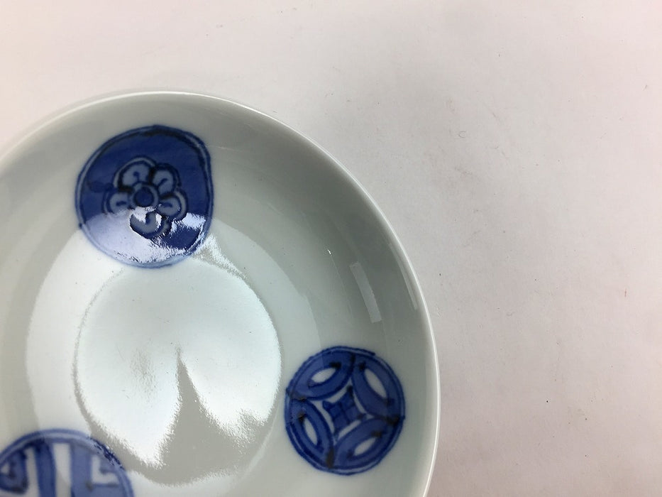 【SALE】染丸紋3寸深小皿　9cm　有田焼【訳あり】