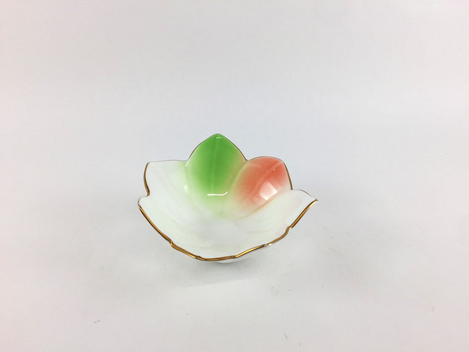 【SALE】緑赤吹桔梗珍味　8cm　有田焼【訳あり】