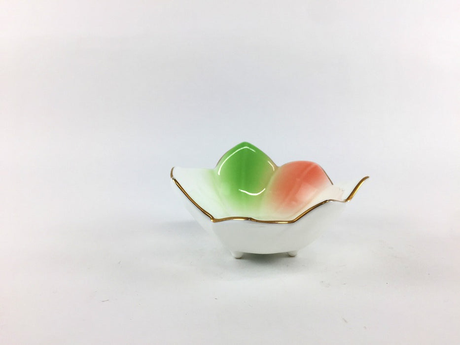 【SALE】緑赤吹桔梗珍味　8cm　有田焼【訳あり】