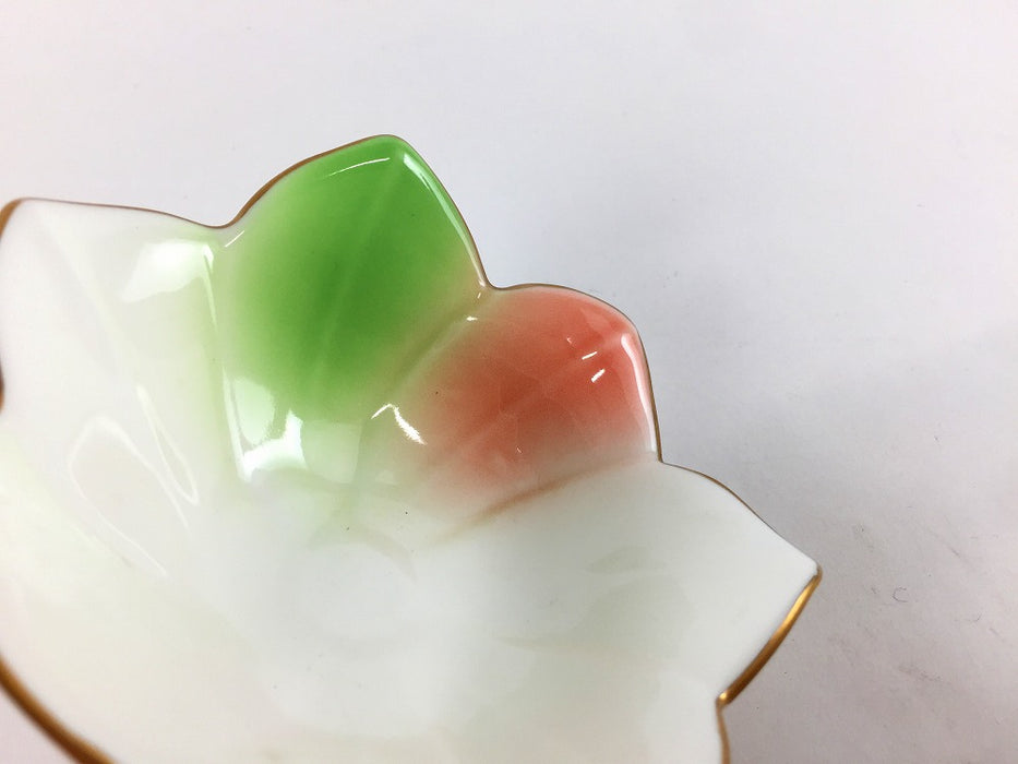 【SALE】緑赤吹桔梗珍味　8cm　有田焼【訳あり】