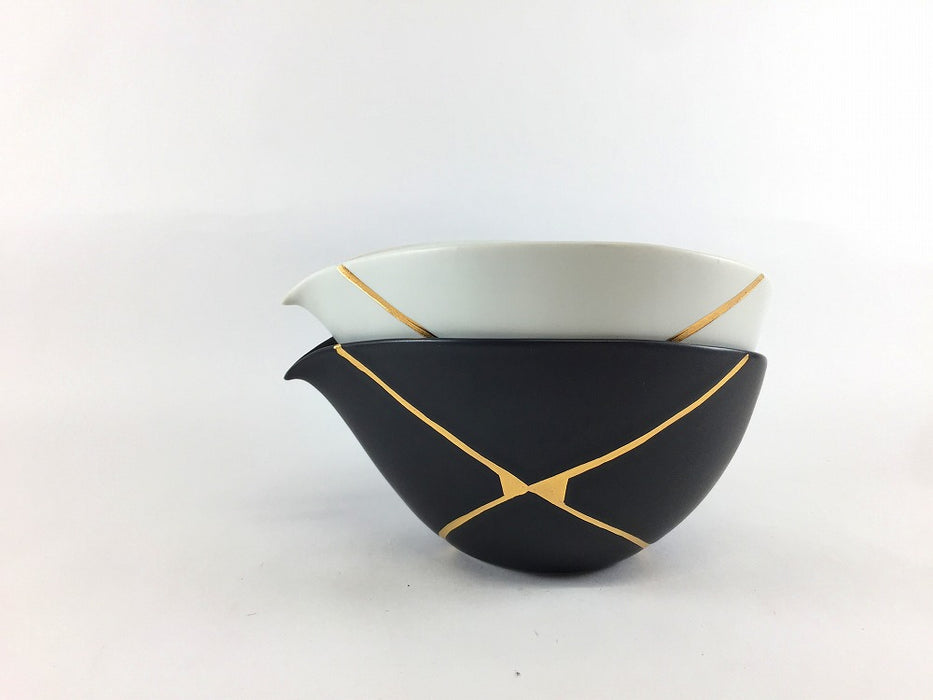 片口小丼　金継　(白マット/黒マット)　300cc　三川内焼(j.R)