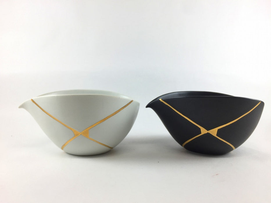 片口小丼　金継　(白マット/黒マット)　300cc　三川内焼(j.R)