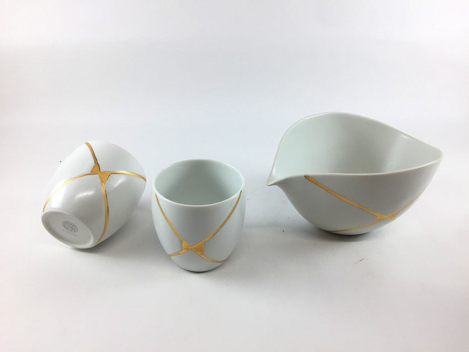 片口小丼　金継　(白マット/黒マット)　300cc　三川内焼(j.R)