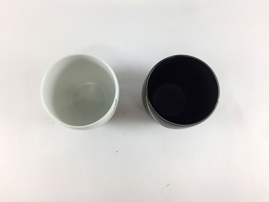 ぐい呑　金継　(白マット/黒マット)　100cc　三川内焼(j.R)