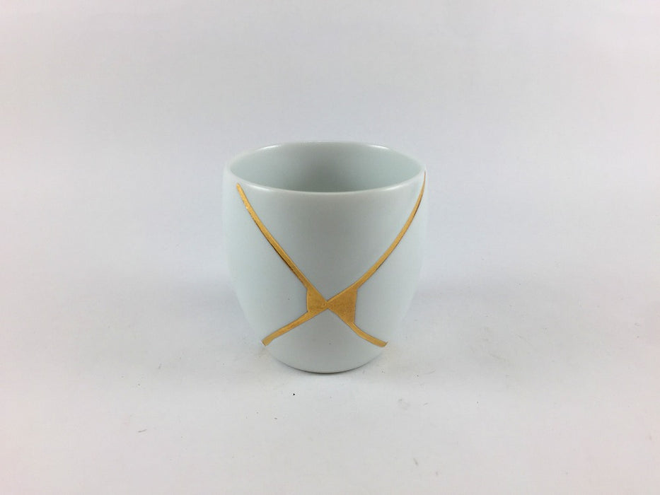 ぐい呑　金継　(白マット/黒マット)　100cc　三川内焼(j.R)