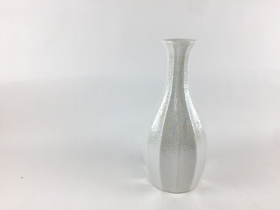 200ccシノギ徳利(白光彩)　H15cm　有田焼聖陶苑(j.R)