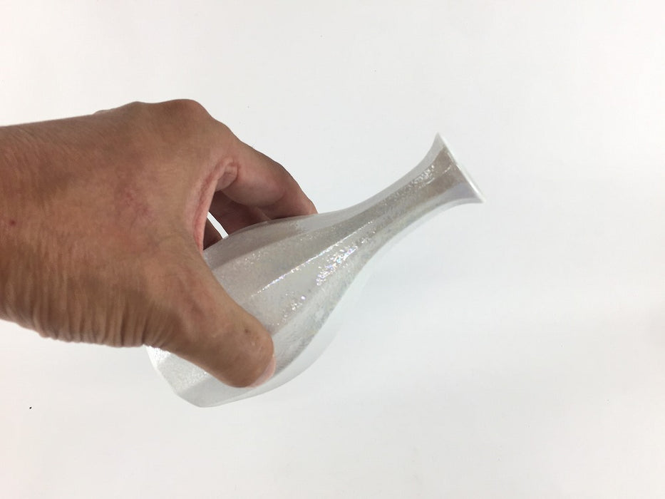 200ccシノギ徳利(白光彩)　H15cm　有田焼聖陶苑(j.R)