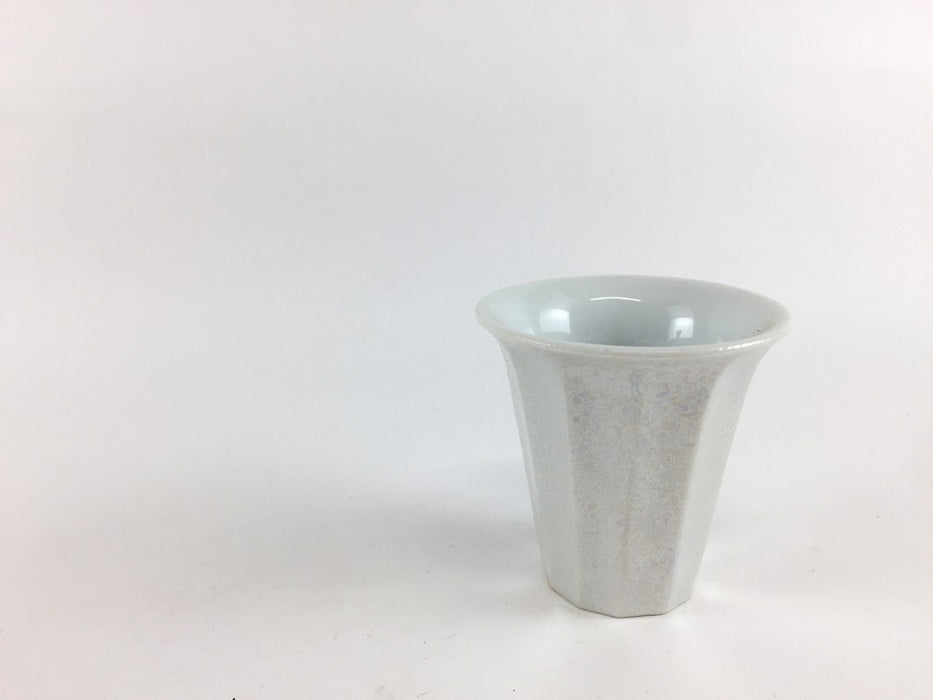 50ccシノギ反杯(白光彩)　φ6cm　有田焼聖陶苑(j.R)