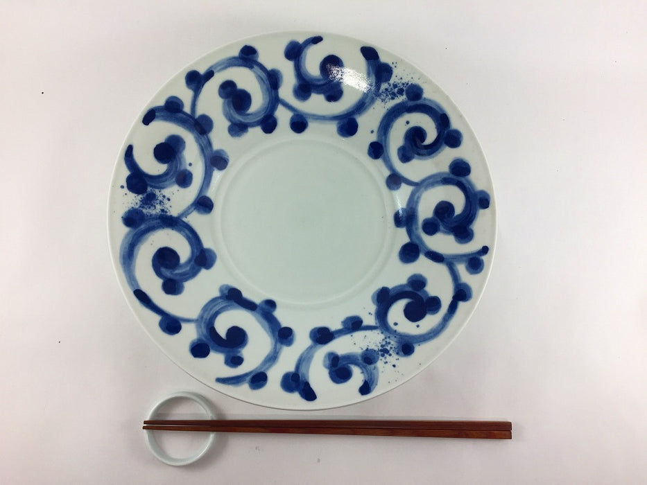 【SALE】かる技8寸皿　太唐草　24cm　有田焼【訳あり】